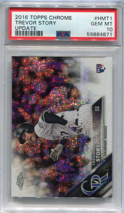2016 Topps Chrome Update Holiday Mega Box hmt1 Trevor Story Rookie PSA 10 GEM MT