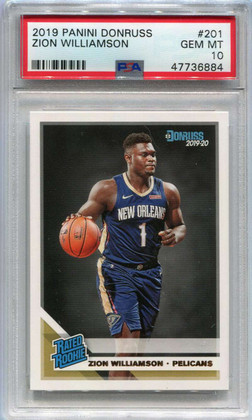 2019-20 Donruss 201 Zion Williamson RR Rated Rookie PSA 10 GEM MT