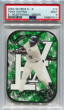 2000 E-X E-Xceptional Green xc14 Tony Gwynn 160/999 PSA 9 MINT