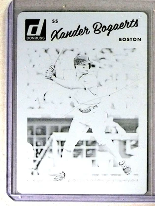 2017 Donruss Baseball Black Printing Plate Xander Bogaerts #D1/1 #60