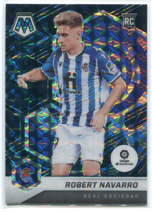 2021-22 Panini Mosaic La Liga Mosaic Genesis Refractor 180 Robert Navarro Rookie