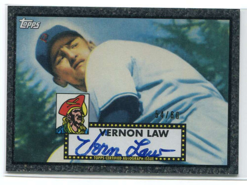 2011 Topps Black Diamond Wrapper Redemption Autographs ra4 Vernon Law Auto 54/60