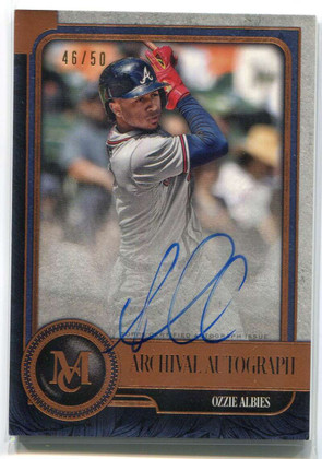 2019 Topps Museum Archival Autographs Copper AAOA Ozzie Albies Auto 46/50
