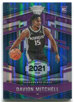 2021-22 Panini Chronicles 544 Davion Mitchell Titanium Rookie 17/21 Draft Year
