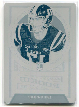 2019 Panini Legacy Plates Patches Printing Plate Cyan Daniel Jones Rookie 1/1