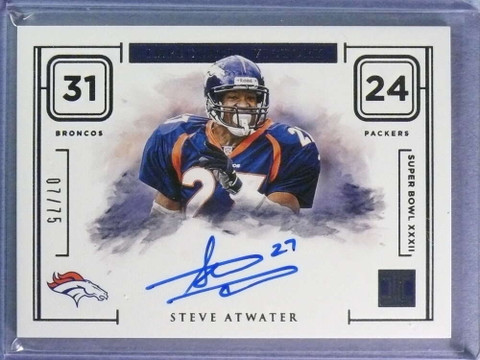 2020 Panini Impeccable Victory Super Bowl Steve Atwater Autograph Auto #07/75
