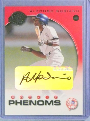 2001 Donruss Class Of Rookie Phenoms Alfonso Soriano Autograph Auto #D093/625