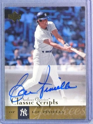 2004 UD Yankees Classics Scripts Lou Piniella Autograph Auto #AU44