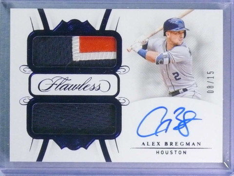 2020 Flawless Baseball Dual Alex Bregman Patch Jersey Autograph Auto #08/15