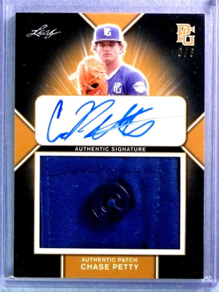 2020 Leaf Perfect Game All-American Classic Chase Petty Button Autograph #6/6