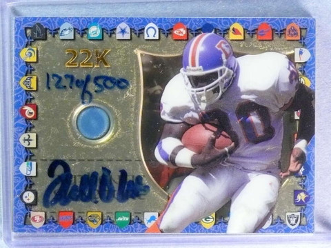 1997 Excalibur Game Helmet Terrell Davis Autograph Auto #127/500 #AU12