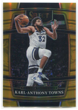2021-22 Select Prizms Gold Refractor 10 Karl-Anthony Towns 7/10 Concourse