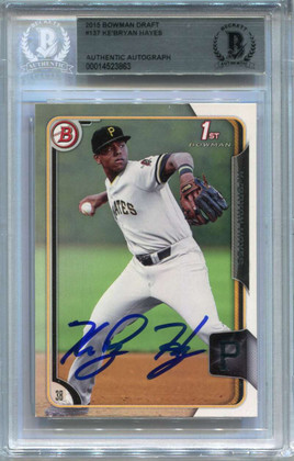 2015 Bowman Draft 137 Ke'Bryan Hayes RC Auto BAS Certified Autograph 0014523863