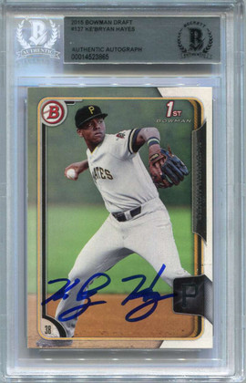 2015 Bowman Draft 137 Ke'Bryan Hayes RC Auto BAS Certified Autograph 0014523865