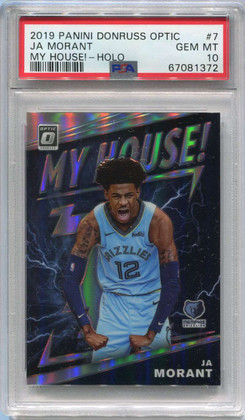 2019-20 Donruss Optic My House Holo 7 Ja Morant Rookie PSA 10 GEM MT