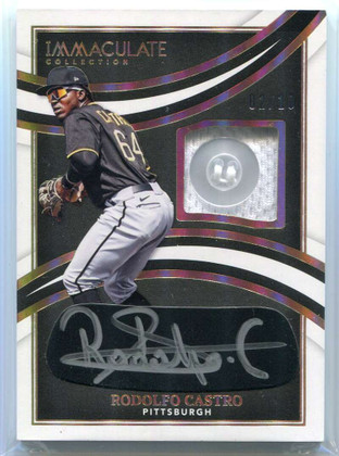 2022 Immaculate Black Gold Rodolfo Castro Rookie Button Patch Auto 2/10
