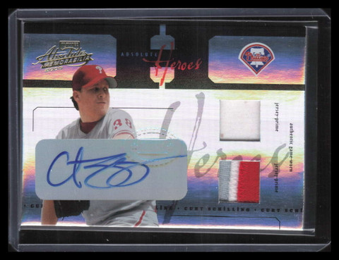 2005 Absolute Heroes Autograph Spectrum ah37 Curt Schilling Dual Patch Auto 1/5
