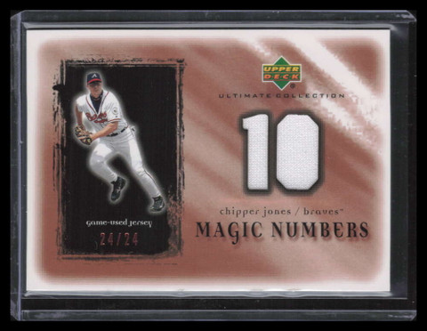 2001 Ultimate Collection Magic Numbers Game Copper Chipper Jones Jersey 24/24