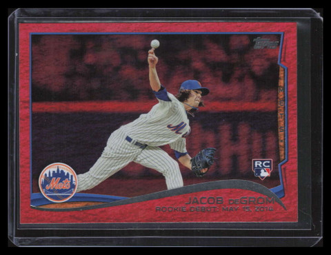 2014 Topps Update Red Hot Foil us57 Jacob deGrom RD Rookie Debut