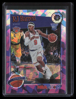 2019-20 Hoops Premium Stock Purple Cracked Ice 298 RJ Barrett Rookie 24/25