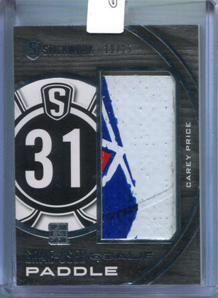 2015-16 ITG Stickwork Game Used Goalie Carey Price Stick Stick Paddle 19/25