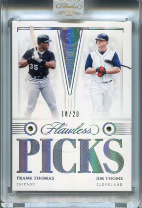 2022 Panini Flawless Flawless Picks 1 Jim Thome Frank Thomas Dual Diamond 18/20
