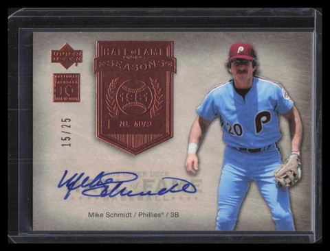 2005 Upper Deck Hall of Fame Seasons Autographs ms2 Mike Schmidt Auto 15/25