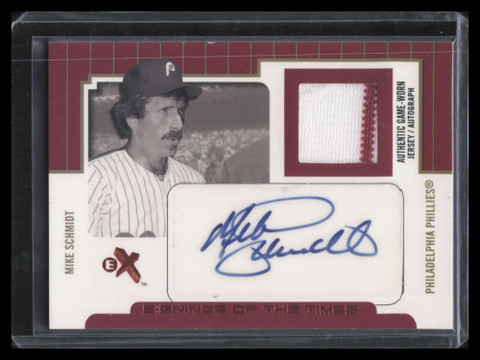 2004 E-X Signings of the Times Year MS Mike Schmidt Jersey Auto 91/95