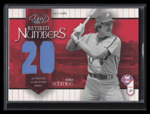 2002 Leaf Retired Number Jerseys rn1 Mike Schmidt Jersey 13/20