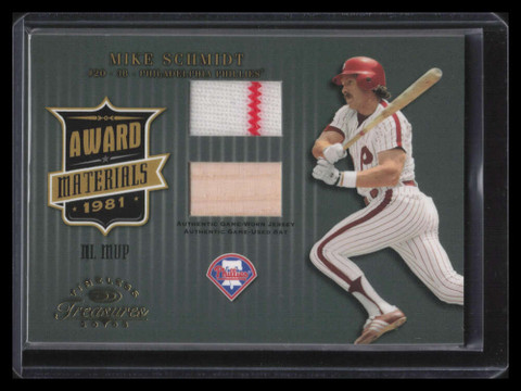 2003 Timeless Treasures Award 2 Mike Schmidt Dual Bat 1981 Jersey 14/50