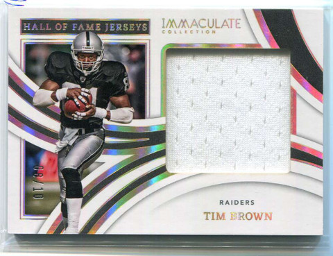 2022 Immaculate Collection HOF Jersey Priome 13 Tim Brown Jumbo Jersey 8/10