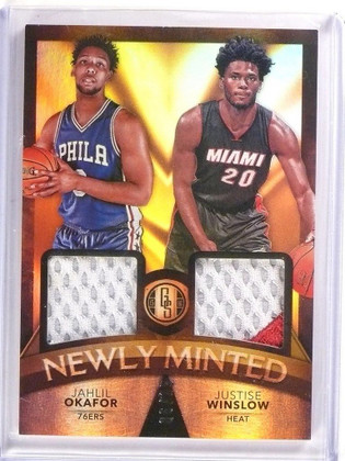 15-16 Panini Gold Standard Jahlil Okaford & Justice Winslow patch #D06/15