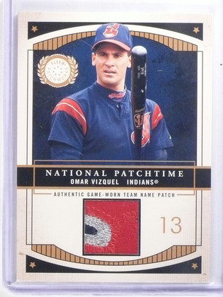 2003 Fleer Patchworks National Patchtime Omar Vizquel Patch #D04/100 #OVNP