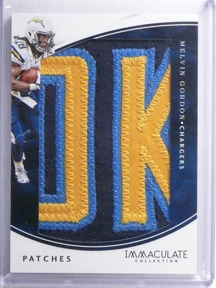 2016 Panini Immaculate Patches Melvin Gordon Jumbo Patch #D15/15 #MG