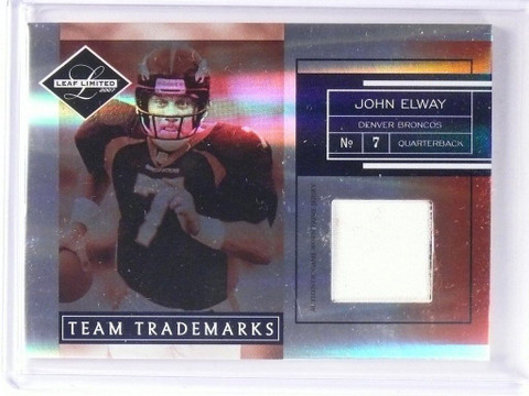 2007 Leaf Limited Team Trademarks John Elway prime patch #D22/50 #TT-1