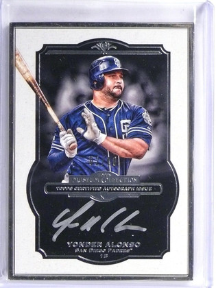 2013 Topps Museum Collection Framed Silver Yonder Alonso autograph #D02/10