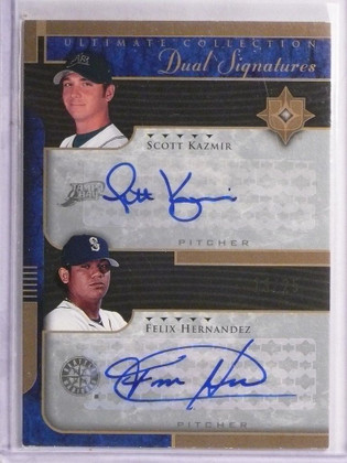 2005 Ultimate Collection Felix Hernandez & Scott Kazmir autograph #D13/25