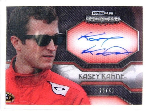 2010 Press Pass Showcase Exhibit Ink Kasey Kahne auto #D25/45