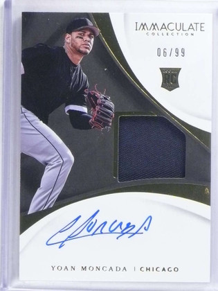 2017 Immaculate Yoan Moncada autograph auto jersey rc #D06/99 #101