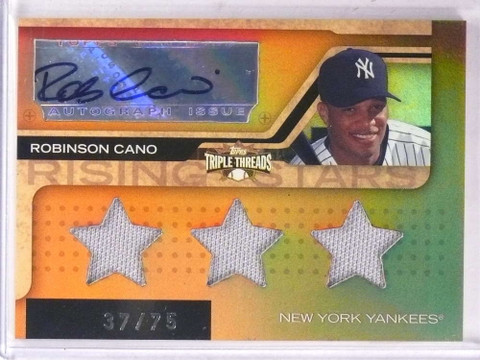2008 Topps Triple Threads Robinson Cano autograph auto jersey #D37/75