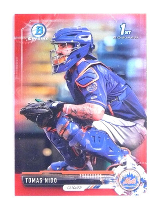 2017 Bowman Chrome Mini Red Refractor Tomas Nido rc rookie #D06/10
