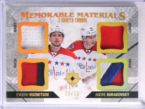 2014-15 Ultimate Combos Kuznetsov Burakovsky jersey patch #D20/25