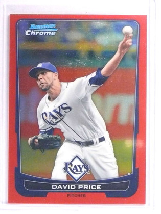 2012 Bowman Chrome Red Refractor David Price #D2/5 #16