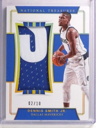 2017-18 National Treasures Dennis Smith Jr. Rookie patch #D02/10 #RJM-11