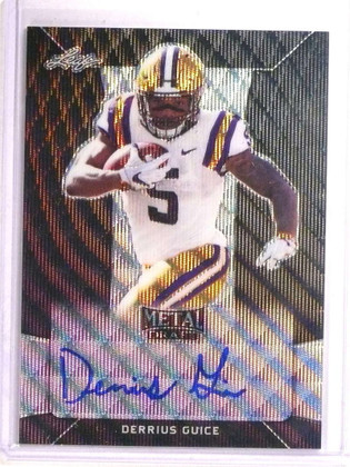 2018 Leaf Metal Draft Black Shimmer Derrius Guice autograph rc #D2/7 #DG1