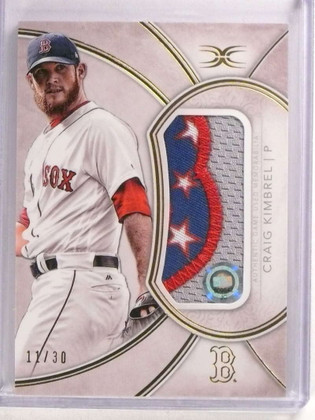 2018 Topps Definitive Craig Kimbrel 3clr logo patch #D11/30 #DJRC-CK1