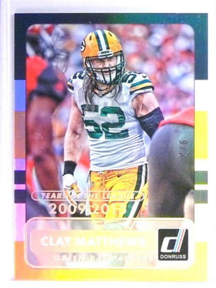 2015 Donruss Football Stat Line Years Clay Matthews #D2/6 #148 Packers