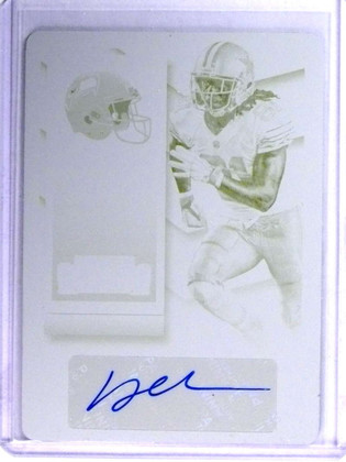 2015 Contenders Yellow Printing Plate Autograph Deontay Greenberry #D1/1