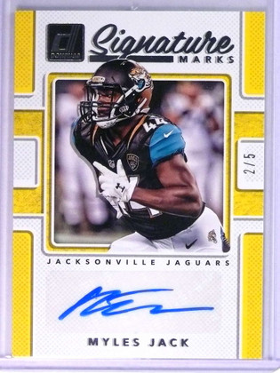 2017 Donruss Signature Marks Myles Jack Rookie Autograph #D2/5 #SMMJK