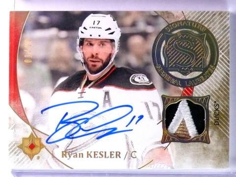 2016-17 Ultimate Signature Ryan Kesler Patch Autograph #D01/99 #SMLRK